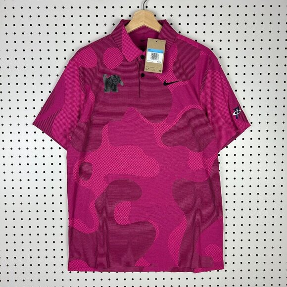 1 Cent‎ Nike Memphis Tigers Pink Polo Medium NWT Coach Sideline Penny Hardaway - Picture 1 of 8
